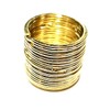 30mm Gold Plated Flat Heavy Duty Split Key Rings in
