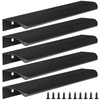 Malimali 5 Pack Black Finger Edge Pulls for Cabinets Wardrobes