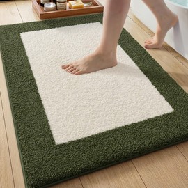 Color&Geometry Soft Bathroom Rugs,Bath Mats for Bathroom Non Slip,Absorbent Microfiber Bath Mat Washable,Cute Bath Mat Aesthetic Bath Rugs Bath Decor Rug