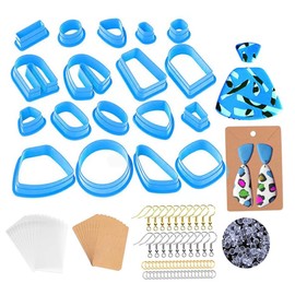 Operitacx 1 Set Earring Mold Polymer Clay Crafts Tool Earring Making Tool Clay Clay Earring DIY Tool Stencils for Crafts Clay Modeling Tools DIY Earring Hook Circle Paper Blue