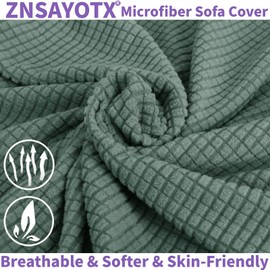 ZNSAYOTX Stretch Oversized Couch Cover Universal Sofa Covers for Living Room Dogs Pet Furniture Protector Spandex Extra Large Sofa Slipcovers with Anti Slip Foam Sticks (Pea Green, XL Sofa)