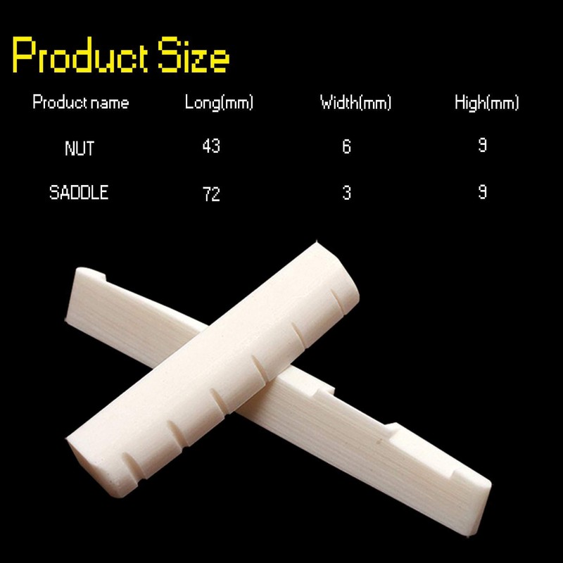 Acoustic Guitar Bridge Pins String End Bone Nut Saddle Abalone