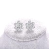 QUKE Women's Snowflake Shape Clip On Earrings Cubic Zirconia Crystal