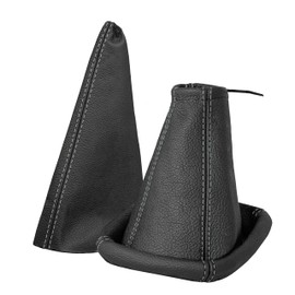 Gear Stick Gaiter and Handbrake Gaiter Compatible with Opel Corsa C Year of Manufacture 2000-2006 Car Accessories Interior Gear Knob Gear Lever Cover Gear Lever Cover Set Made of Genuine Leather in