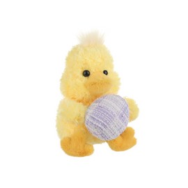 Apricot Lamb Easter Egg Lucky Duck Soft Plushies Cute Stuffed Animals for Baby Girl and Boy, Plush Toys for Kids, Fluffy Yellow Easter Egg Lucky Duck