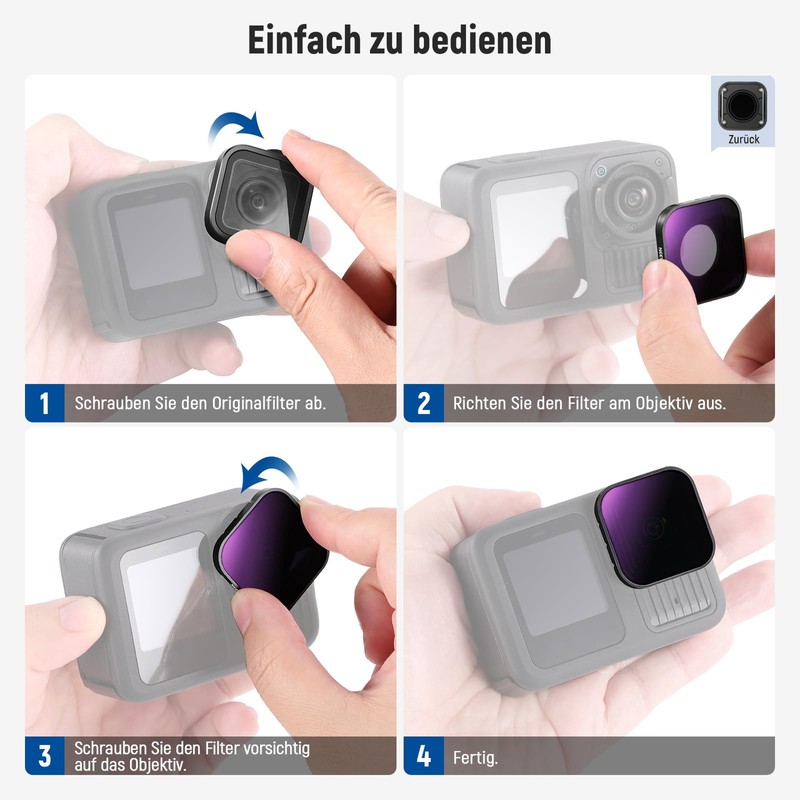NEEWER CPL ND Filter Compatible with GoPro Hero 13 12