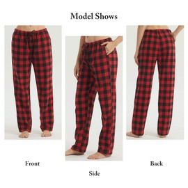 YUSHOW Womens Flannel Pajama Pants Loungewear for Women Plaid Pajama Bottoms Soft Lounge Pj pants Cotton Sleepwear 2 Pack