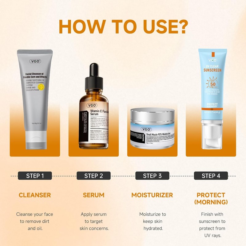 VGO Paquete De 2 Sueros Faciales Con Vitamina C