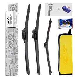 HODEE 3 Wipers 22"+20"+9" Colour Wiper Replacement for Ford Bronco Sport 2021-2024(not Base Model),Front Windshield Blades & Rear Window Blade,Replace Cover Blue/Yellow/Red