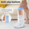 Waterproof Extra Wide Leg Cast Shower Cover with Non-Slip Bottom,
