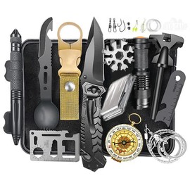 SurvivalX 14-in-1 Survival Gear, Be Prepared for Any Adventure with Ultimate Gear Essentials! Gifts for Men, Mens Gifts, Gifts for dad, dad Gifts, Camping, Hunting
