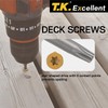 T.K.Excellent Deck Screws 2-1/2 Inch Wood Screws #9 x 2-1/2,