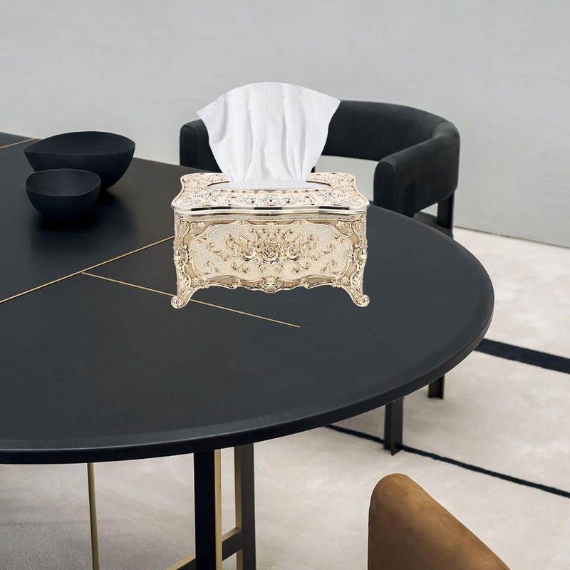 OHPHCALL Luxurious Rose Tissue Box Holder Stylish Bling Acrylic Tissue