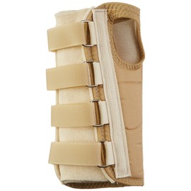 Rolyan Long Length Enlarged Thumb Hole D-Ring Wrist Braces, Left, Medium, Fixed Position Stabilizer Brace with Secure Closure for Immobilization, Recovery Treatment for Arthritis, Tendonitis