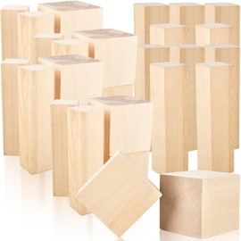 30 Pack Basswood Carving Blocks Carving Soft Wooden Block Whittling Basswood Blocks Wood Carving Kit for Kids Adults Beginners DIY Wood Carving Crafts, 2 Sizes