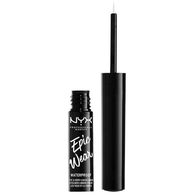 NYX Professional Makeup,Epic Wear, Delineador Líquido de Ojos, Black, 3.5ML