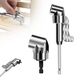 Yamobi 2 Pack Angle Screwdriver Attachment, 90 Degree Angle Attachment for Cordless Screwdriver, Angle Drill Attachment 1/4 Inch for Cordless Screwdriver, Angle Gear for Precise Screwing and Drilling