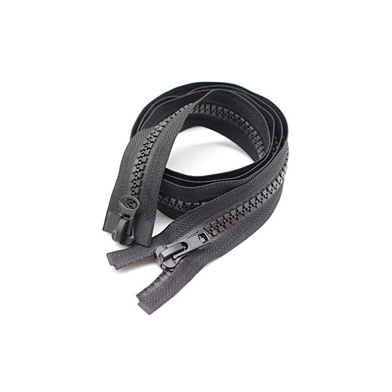 MebuZip 73 cm #10 Zip Plastic 2 Way Separable Black