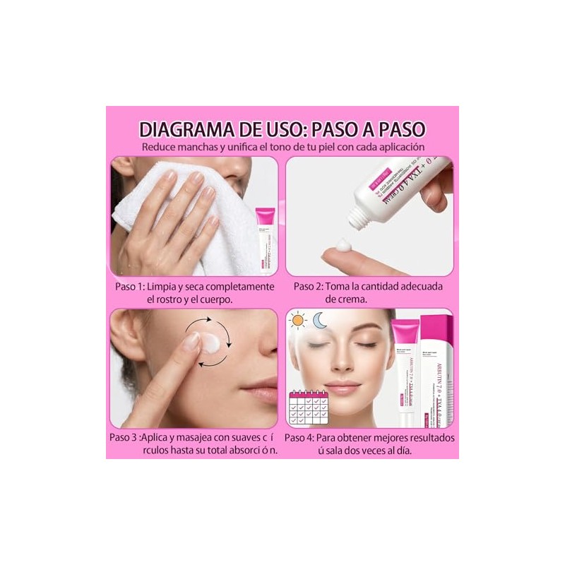 3pcs Crema Despigmentante Arbutina Ácido Tranexámico Aclarante Facial Manchas Oscuras