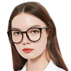 MARE AZZURO Large Bling Reading Glasses Women Trendy Round Readers 0 1.0 1.25 1.5 1.75 2.0 2.25 2.5 2.75 3.0 3.5 4.0 5.0 6.0 (Black, 125)