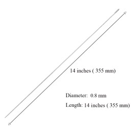 3Pcs Hawaiian Lei Needle for Leis Making, 14 Inch Large Eye Sweing Long Needle for Flower Lei Making Lei Needle to Make Hawaiian Lei for Graduation Wedding Birthday Party, Dia 0.8 mm, LXLVOUEG