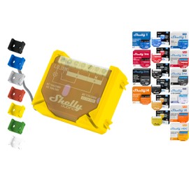 Wall Mount for 18 Shellys: 1 Gen3, 1PM Gen3, 2PM Gen3, i4 Gen3, Plus 1, Plus 1PM, Plus 2PM, Plus i4, Plus 0-10V Dimmer, Wave 1, Wave 1PM, Wave 2PM, Wave Shutter, Wave i4 (Yellow)