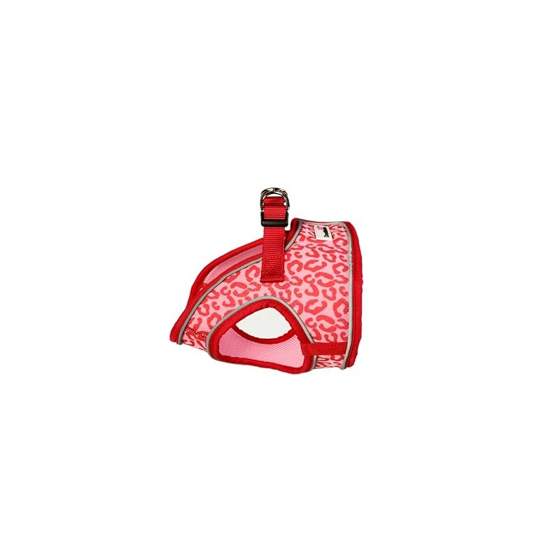 Doodlebone Snappy Harness, Ruby Leopard, 1-2