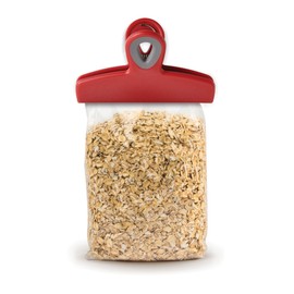 HIC Kitchen Large Heavy-Duty Clips, Soft-Grip Handles, Set of 2 Clips, Red