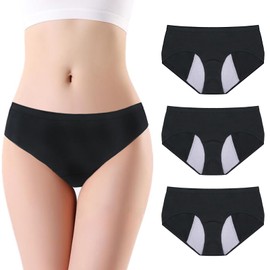 Ropa interior de época para mujer, a prueba de fugas, ropa interior de incontinencia, algodón absorbente, lavable, vejiga, fugas, bragas menstruales para mujeres y adolescentes
