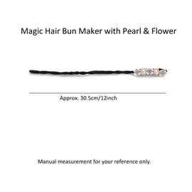 4 Pieces Pearl Flower Hair Bun Maker Donut Bun Shaper Holder DIY Hairstyle Tool Headband Hair Styling Accessories for Women Girls Ladies
