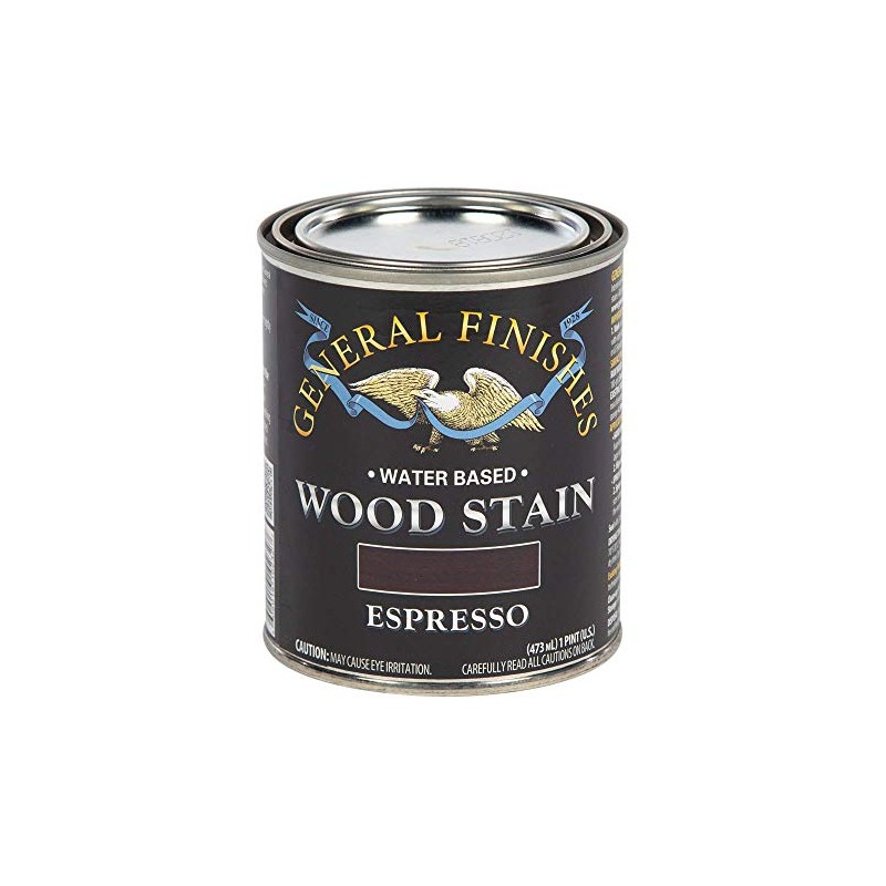 General Finishes Water Based Wood Stain, 1 Pint, Espresso