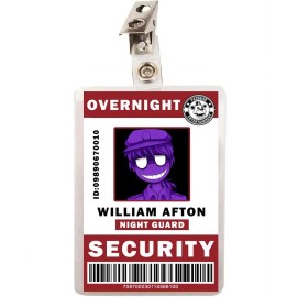 FNAF Five Nights at Freddy's William Afton Security ID Badge Cosplay Costume