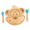 Baby & Toddler Bamboo Suction Plate Set for Feeding and