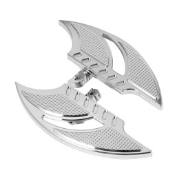 GUDITEM CNC Motorcycle Floorboards Foot Rest Pegs For Harley Sportster 883 1200 XL Touring Electra Glide Road King Dyna, Chrome