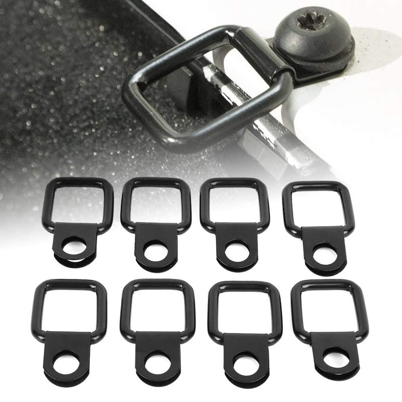 8-Piece Tie Down D Ring Set, Small Steel D Ring