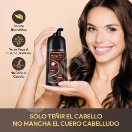 Kaisasa® Shampoo Con Tinte Cubre Canas Con Aceite De Argán - Marron Oscuro