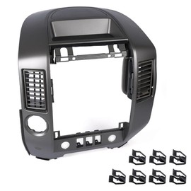 LQI Center Dash Radio Ac Bezel w/o Speaker Bezel Compatible with 2004 2005 2006 Nissan Titan, Armada SE & XE Without Center Speaker Gray 682578S800