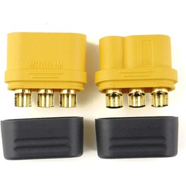 10 Pairs Amass MR60 Connector Plug Female to Male Connector 3.5 Bullet Connector for Motor ESC Connection