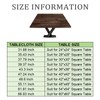 SPLINDO Wood Grain Square Table Cloth Fitted Tablecloth Cover Dark