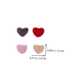 Healeved 15pcs Mini Plush Nail Decor Accessories for Manicure Heart-shaped Ornaments for Nail Art Chic and Distinctive Plush Decors and Personal Use