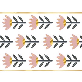 Santa Barbara Design Studio Disposable Table Runner Roll Paper Tablerunner, 25' L x 18" W, Flowers