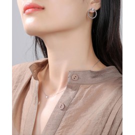 Lady Like 925 Silver, Minimal, Deluxe, Princess Necklace, Earrings, Sterling Silver, Cubic Zirconia