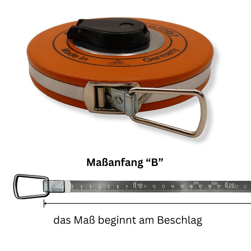 Richter Steel Tape Measure 25 m Rustproof with Millimetre Graduation