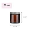 Pack of 6-60ml Amber Glass Ointment Jar with Airtight Aluminum
