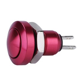 Car Momentary Push Button Swicth 1A 24V 8mm Mini Waterproof Push Button Power Switch Zinc-Aluminium Alloy Shell for 8mm Mounting Hole(Red)