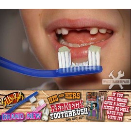 Hillbilly Redneck 2pk Toothbrush Set - Dentist Oral Doctor Office GaG Joke