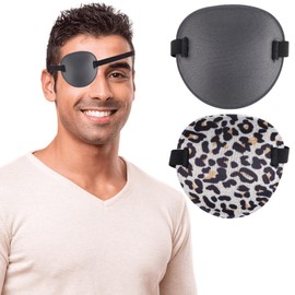 2PCS Eye Patch, Medical Eye Patches for Adults Kids Adjustable Eyepatch for Right/Left Eye, Amblyopia Lazy Eye Patch