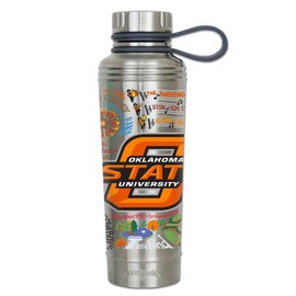 catstudio Oklahoma State University Collegiate Stainless Steel Water Bottle | Triple Wall Insulation With Non Slip Bottom | Great For Running, Hiking, Sports, & Travel