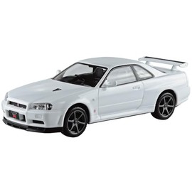 Aoshima Bunka Kyozai (AOSHIMA) 1/32 Raku Plastic Snap Kit No. 12-WH Nissan R34 Skyline GT-R White Color Coded Plastic Model (Automotive)