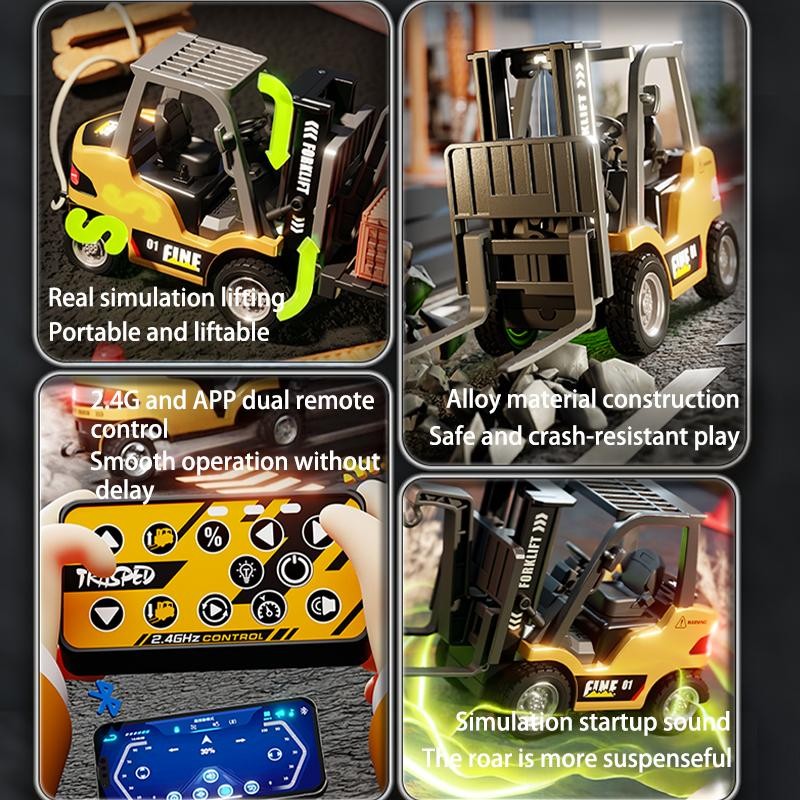 Hotfree 1/64 Mini RC Forklift, 11 Channel 2 Mode 2.4Ghz